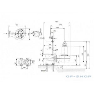 Насос канализационный Grundfos SE2.110.250.200.4.52L.C.N.51D