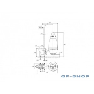 Насос канализационный Grundfos SEV.80.80.40.4.51D.R