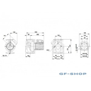 Насос циркуляционный Grundfos UPS 65-60/2 F