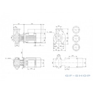 Насос консольно-моноблочный GRUNDFOS NB 150-315.2/250 AF1ABQQE