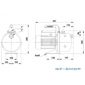 Насос самовсасывающий Grundfos JP6