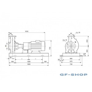 Насос консольный центробежный Grundfos NK 65-250/269 A2-F-A-E-BAQE