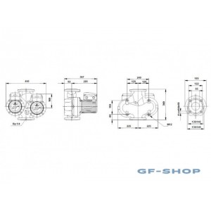 Насос циркуляционный Grundfos UPSD 65-180 F 3x400-415V PN6/10 w/relay