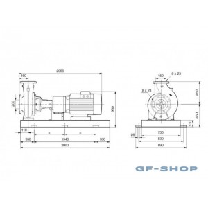 Насос консольный центробежный Grundfos NK 150-400/412 A2-F-A-E-BAQE