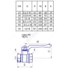 Кран шаровой латунь газ 11б27п А10 Ду 20 Ру25 ВР полнопроходной рычаг БАЗ БАЗ.А10.0.20