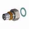 Муфта МП латунь пресс Дн 20х1/2" Ру10 с накидной гайкой MLC Uponor 1015283