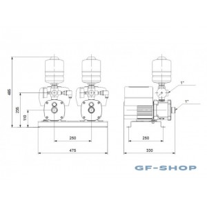 Насосная установка Grundfos CMBE TWIN 3-30 с розеткой Shuko