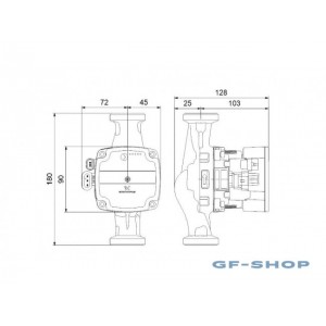 Насос циркуляционный Grundfos ALPHA SOLAR 25-145 180