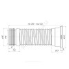 Гофра для унитаза армированная 110мм L=280-540мм для чугунных труб АНИ Пласт K528