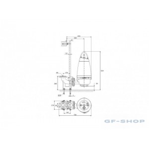 Насос канализационный GRUNDFOS SEV.65.65.22.A.2.50D