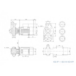 Насос консольно-моноблочный GRUNDFOS NB 100-250/245 EUP AF2ABQQE