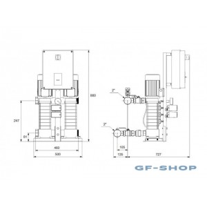 Установка повышения давления Grundfos HYDRO MULTI-S 2 CMV3-7