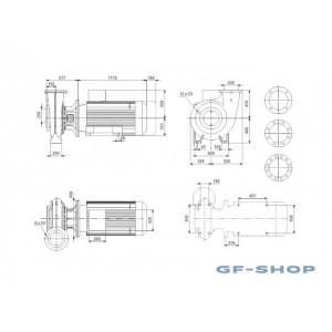 Насос консольно-моноблочный Grundfos NB 200-450/455 A-F1-A-E-BAQE