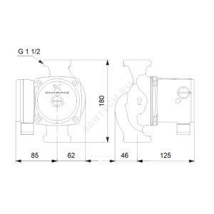 Насос циркуляционный с мокрым ротором UPS 25-80 PN10 1х230В/50 Гц в/к с гайками Grundfos 95906440