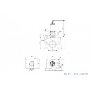 Насос канализационный Grundfos SE2.110.250.150.4.52L.D.EX.51D