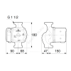 Насос циркуляционный с мокрым ротором UPS 25-50 PN10 1х230В/50 Гц Grundfos 96281432