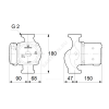 Насос циркуляционный с мокрым ротором UPS 25-50 PN10 1х230В/50 Гц Grundfos 96281432