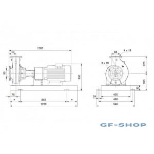 Насос консольный центробежный Grundfos NK 65-200/198 A2-F-A-E-BAQE