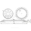Люк полимер (легкий садовый) зелёный круглый 750х580 h=60мм 15кН Сантехкомплект