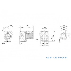 Насос циркуляционный Grundfos UPS 100-30 F PN 10