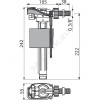 Арматура для бачка наливная боковое подключение Alca Plast A150-3/8"