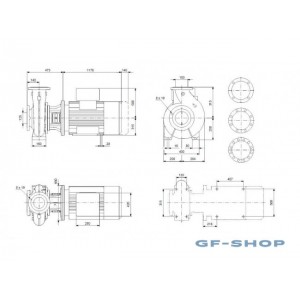 Насос консольно-моноблочный Grundfos NB 100-315/284 A-F2-A-E-BAQE