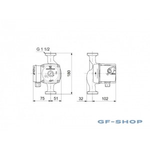 Насос циркуляционный Grundfos UPS 25-50 180