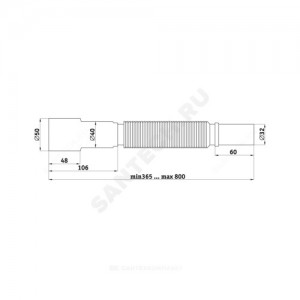 Гофра 32х40/50 L=351-761мм АНИ Пласт K306