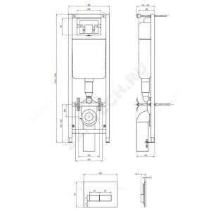 Инсталляция для подвесного унитаза с кнопкой смыва хром Ideal Standard W3710AA