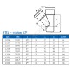 Тройник PP-H переходной серая HT HTEA Дн 50х40х87гр б/нап в/к Ostendorf 112410