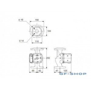 Насос циркуляционный Grundfos UPS 40-50 F 250