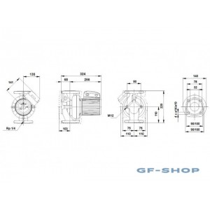 Насос циркуляционный Grundfos UPS 32-120 F 3х400