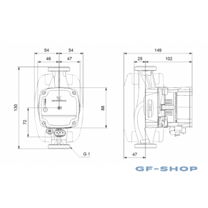 Насос циркуляционный Grundfos ALPHA1 L 15-40 130