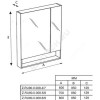 Шкаф зеркальный The Gap 60 белый матовый Roca ZRU9302748