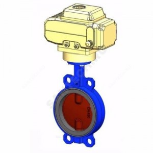 Затвор дисковый поворотный чугун VPI4448-N24EP Ду 100 Ру16 межфл с эл/приводом Nutork 230В диск чугун манжета EPDM Tecofi VPI4448-N24EP0100