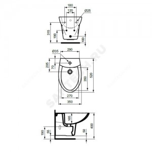 Биде подвесное Sirius без комплекта Vidima W820461