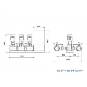 Установка повышения давления Grundfos HYDRO MX 2/1 3CR32-4