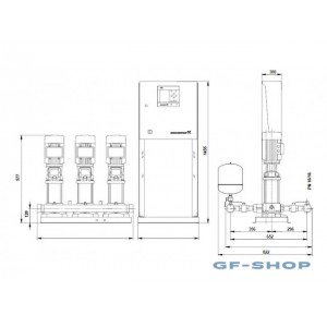 Установка повышения давления Grundfos HYDRO MPC-F 3CR3-7