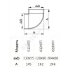 Колено прямоугольное 90гр 60х120 горизонтальное пластик Эра 612КГП
