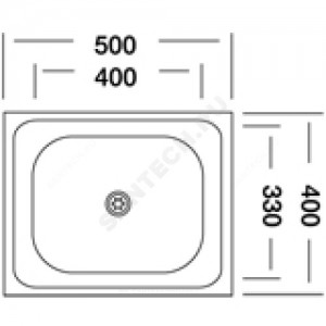 Мойка накладная 500х400х130 сталь нержавеющая AISI 430 без сифона Владикс V-407