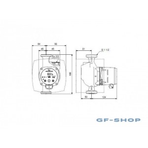 Насос циркуляционный Grundfos ALPHA2 25-60 A 180