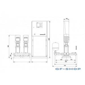 Установка повышения давления Grundfos HYDRO MPC-F 2CR10-3