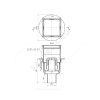 Трап регулируемый Дн 50 с нержавеющей решёткой 100х100мм вертикальный выпуск АНИ Пласт TA5902