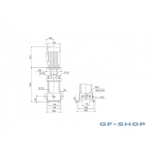 Насос вертикальный центробежный Grundfos CR 1-13 A-A-A-E-HQQE