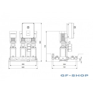 Установка повышения давления Grundfos HYDRO MULTI-S P 3CR10-4 3x400/50hz,PE