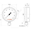 Манометр МП100 радиальный Дк100мм 0-0,6 МПа М20х1,5 НПО ЮМАС
