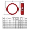 Муфта гибкая грувлок чугун XGQT2 Ду40 (Дн48) Ру20 LEDE