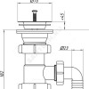 Сифон для умывальника/мойки гофрированный 1 1/2"x40/50 с отводом (штуцером) выпуск с нержавеющей решёткой D=70мм АНИ Пласт G118