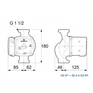 Насос циркуляционный Grundfos UPS 25-55 180