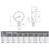 Манометр газовый 612.20.100 радиальный Дк100мм 0-60 мбар G1/2" Wika 40199592